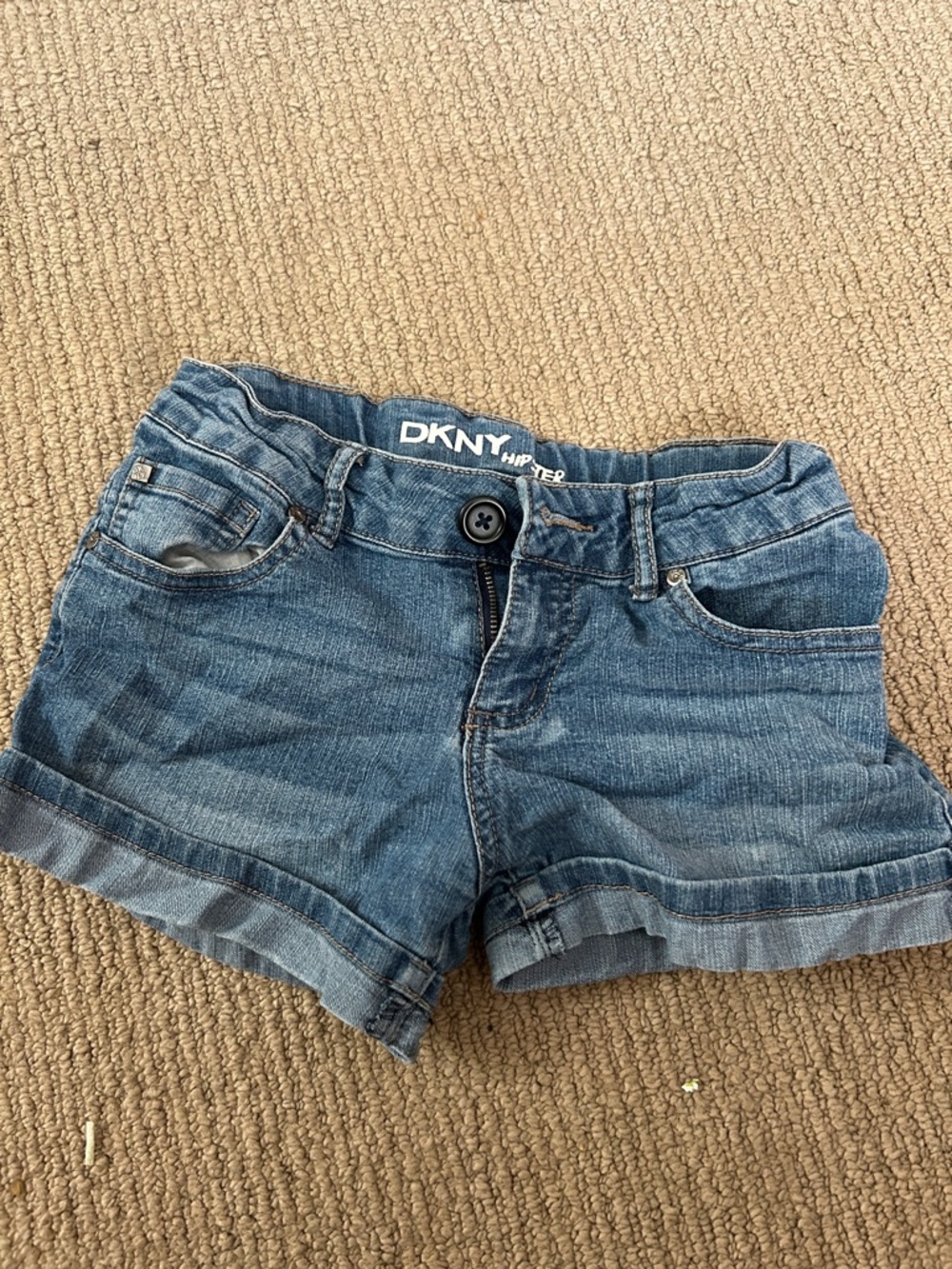 DKNY Girls' Denim Shorts in Medium Blue